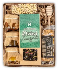 kosz-prezentowy-na-dzien-nauczyciela-herbata-miod-prezent-dla-nauczyciela