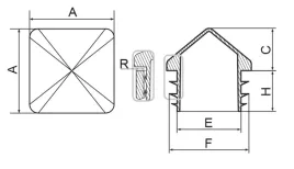 zaslepka-profila-koperta-100x100-mm-szara-5szt