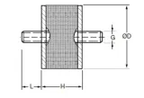 wibroizolator-poduszka-a-40-30-m8x23-stan-nowy