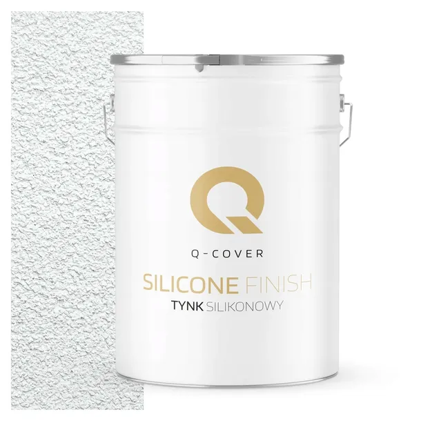 TYNK SILIKONOWY ELEWACYJNY BIAŁY ZIMNY 25KG BARANEK GRANULACJA 1.5mm F102