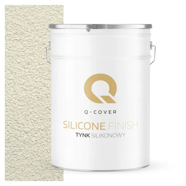 TYNK SILIKONOWY ELEWACYJNY BIAŁY W BEŻ 25KG BARANEK GRANULACJA 1.5mm F771