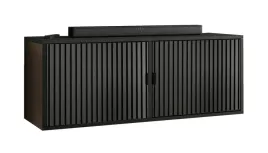 szafka-rtv-veli-2-czarny-ryflowany-z-polka-uchwyt-czarny-zamknieta