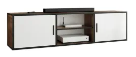 szafka-rtv-dio-3-dab-craft-zloty-bialy-z-polka-pod-telewizor-otwarta