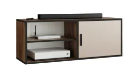 szafka-rtv-dio-2-dab-craft-zloty-kaszmir-z-polka-pod-telewizor-otwarta