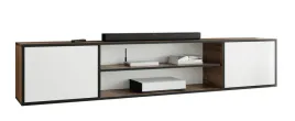 szafka-rtv-coso-4-dab-craft-zloty-bialy-z-polka-pod-telewizor-otwarta