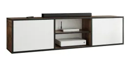 szafka-rtv-coso-3-dab-craft-zloty-bialy-z-polka-pod-telewizor-otwarta