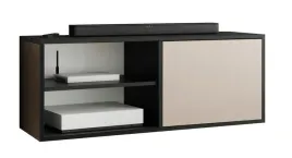 szafka-rtv-coso-2-czarny-kaszmir-z-polka-pod-telewizor-otwarta