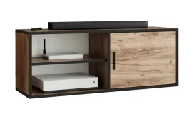 szafka-rtv-dio-2-dab-craft-zloty-z-polka-pod-telewizor-otwarta