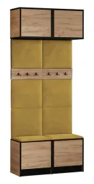 garderoba-z-nadstawka-costa-19-dab-craft-zloty-tkanina-zolta-tapicerowana