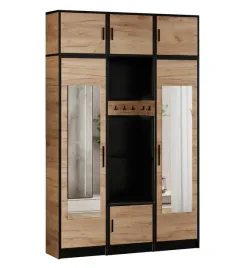 garderoba-dior-12-dab-craft-zloty-ekoskora-czarna-lustro-z-nadstawka
