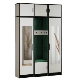 garderoba-dior-12-bialy-tanina-zielona-z-siedziskiem-lustro-z-nadstawka