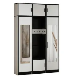 garderoba-dior-12-bialy-ekoskora-czarna-z-siedziskiem-lustro-z-nadstawka