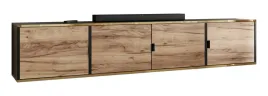 szafka-rtv-luna-4-z-frontami-czarny-dab-craft-zloty-ze-zlota-okleina