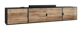 szafka-rtv-luna-4-czarny-uchw-z-frontami-czarny-dab-craft-zloty