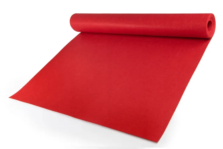Filc na Metry Rolka 400g/m2 Gruby Materiał do Rękodzieła 150x50 Czerwony