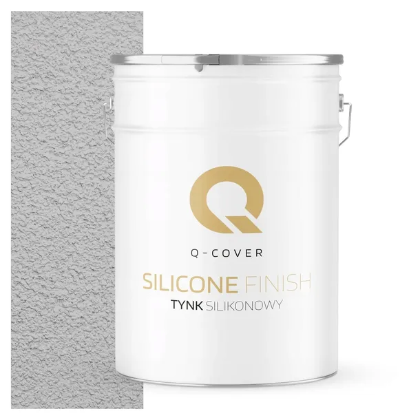 TYNK SILIKONOWY ELEWACYJNY SZARY JASNY 25KG BARANEK GRANULACJA 1.5mm F262