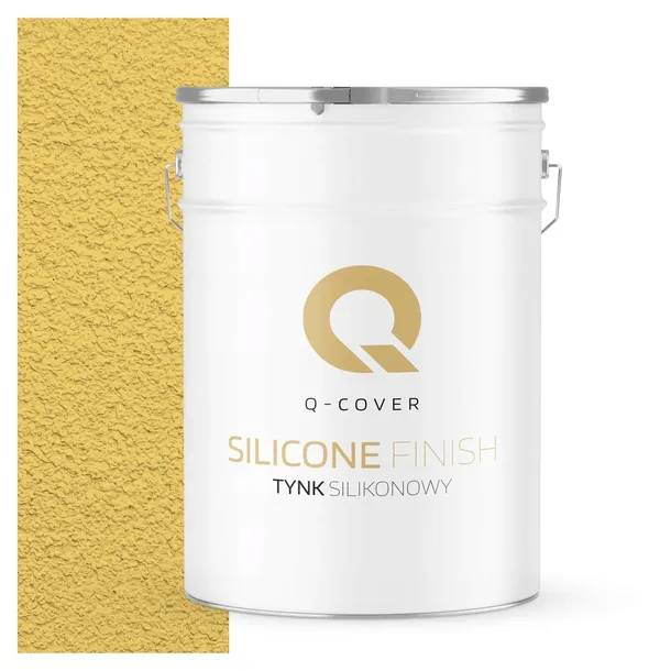 TYNK SILIKONOWY ELEWACYJNY ŻÓŁTY CYTRYNOWY 25KG GRANULACJA 1.5mm F624