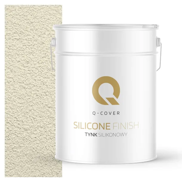 TYNK SILIKONOWY ELEWACYJNY BIAŁY W ŻÓŁTY 15KG BARANEK GRANULACJA 1.5mm F641