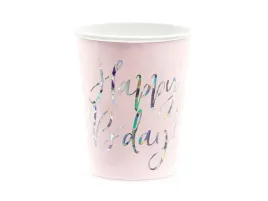 kubeczki-happy-b-day-pudrowy-roz-220ml-6szt