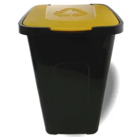 kosz-50-l-czarno-zolty-segregacja-metal-twarzywo-artgos
