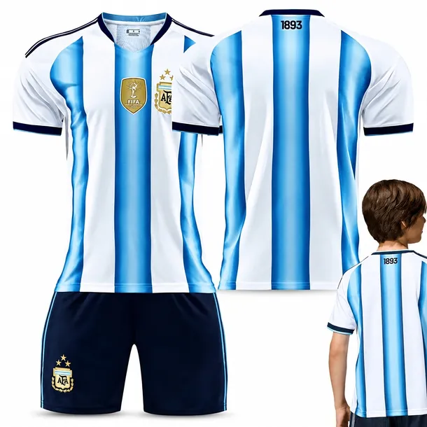 KOMPLET PIŁKARSKI KOSZULKA ARGENTYNA MISTRZOSTWA ŚWIATA 2026 PIŁKA NOŻNA