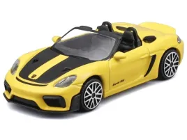 porshe-spyder-rs-zolty-samochod-metalowy-auto-model-bburago-1-43