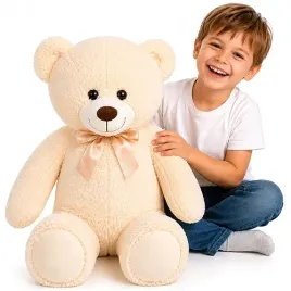 duzy-pluszowy-mis-z-kokardka-kremowy-75-cm-maskotka-pluszak-mily-w-dotyku