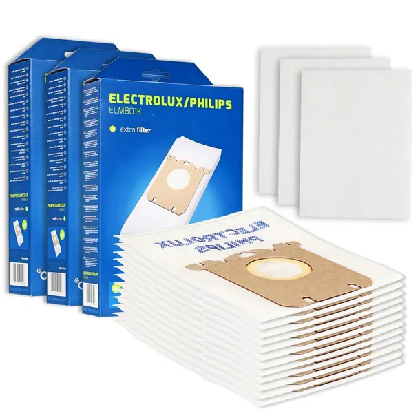 12x Worki 3 filtry do odkurzacza ELECTROLUX PHILIPS AEG BAG ZANUSSI VOLTA