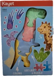 kayet-kreda-puzzle-w-ksztalcie-dinozaura-4-kolory