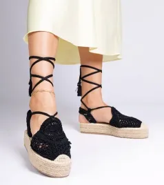 czarne-sandaly-espadryle-plecione-lemura
