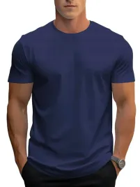 podkoszulek-granatowa-koszulka-meska-bawelniana-t-shirt-l-100percent-bawelna
