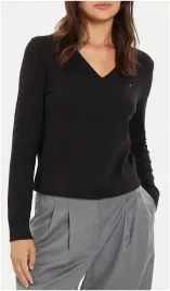 sweter-damski-tommy-hilfiger-v-neck-czarny-m