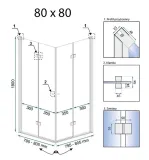 kabina-fold-n2-chrom-80x80-rea-stan-nowy-wysokosc-calkowita-190-cm