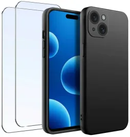 zestaw-etui-do-iphone-15-matowe-czarne-silikon-2-sztuki-szklo
