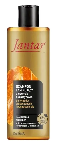 Jantar Szampon Wygładzający z Efektem Laminacji Do Włosów Zniszczonych