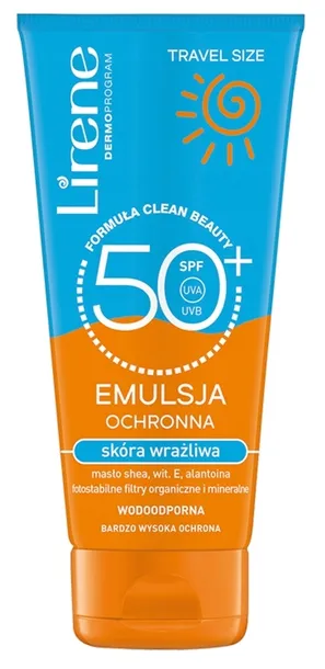 Emulsja SPF50 Na Słońce Ochronna z Wit.E Wodoodporna Skóra Wrażliwa Lirene