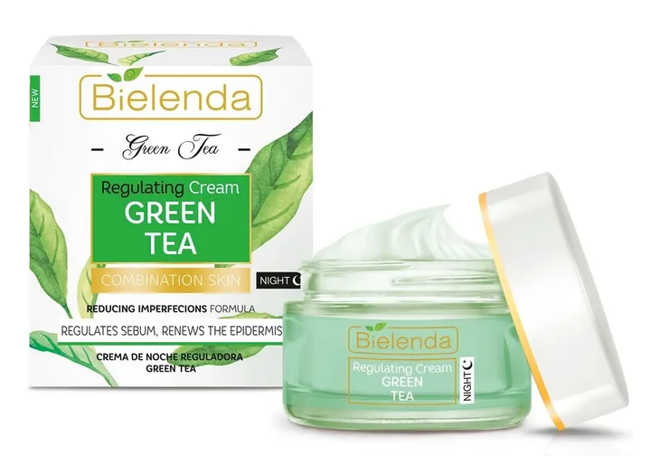 Krem Redukujący Niedoskonałości z Zieloną Herbatą Bielenda Green Tea Na Noc