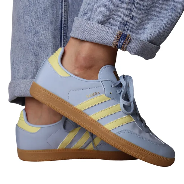 BUTY SPORTOWE ADIDAS SAMBA DAMSKIE BŁĘKITNE SNEAKERSY JH7599 r. 38
