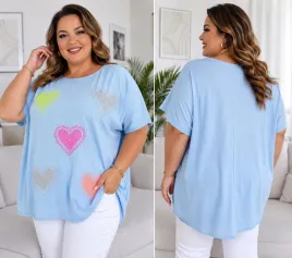bluzka-damska-plus-size-biust-180-cm-oversize-serca-cekiny-blekitna