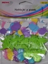 naklejki-z-pianki-kwiaty-z-brokatem-92szt