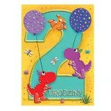 karnet-b6-urodziny-2-dinozaury-stan-nowy