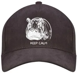 czapka-z-daszkiem-z-regulacja-nadruk-hipopotam-keep-calm-one-size