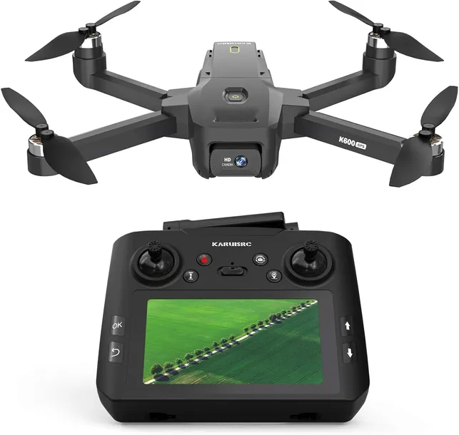 KARUISRC K600 DRON Z KAMERĄ FULLHD 1080P PILOT Z EKRANEM 4,5" GPS WIFI 5GHz