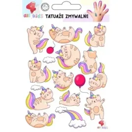 tatuaze-zmywalne-dla-dzieci-kotki-jednorozce