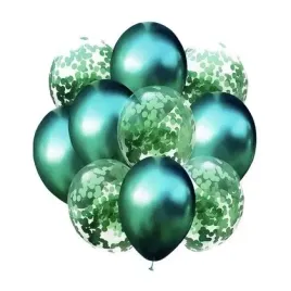 balony-zielen-metalik-i-konfetti-10szt