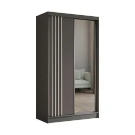 szafa-dwudrzwiowa-z-lustrem-120-cm-szara-grafit-biale-lamele-nela120