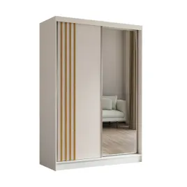 szafa-150-cm-z-lustrem-2-drazki-biala-lamele-dab-artisan-nela150