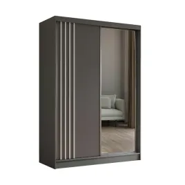 szafa-150-cm-z-lustrem-2-drazki-szara-grafit-biale-lamele-nela150
