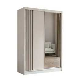 szafa-150-cm-z-lustrem-2-drazki-biala-lamele-czarne-nela150