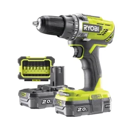 ryobi-wiertarko-wkretarka-18-v-2x2-0ah-zestaw-mieszany-bitow-torque-10el